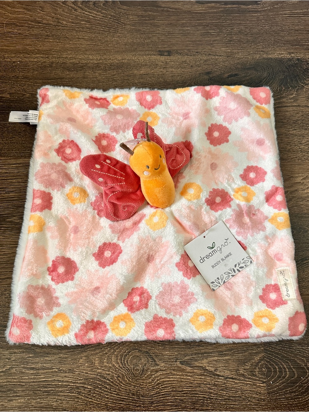 NEW Dreamgro Butterfly Security Blanket Buddy Blankie Soft Plush Lovey